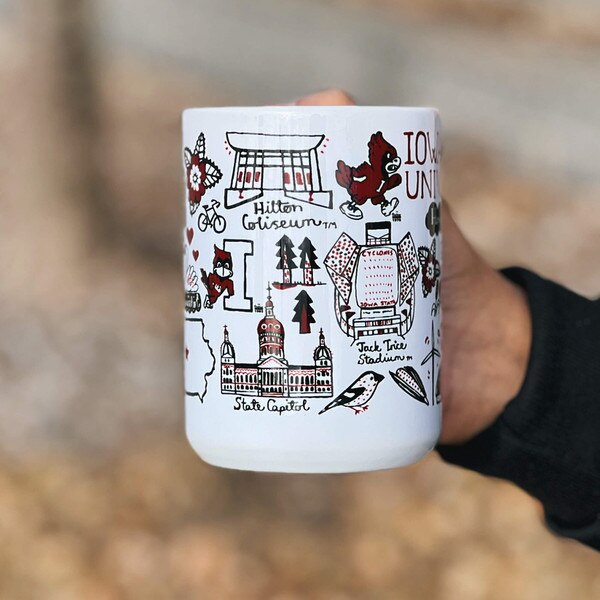 Iowa State Cyclones 15oz Sculpted Coffee Mug - Official NCAA Travel Mug For Fans