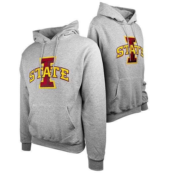 Champion® Gray I-State Hoodie ISU Book Store
