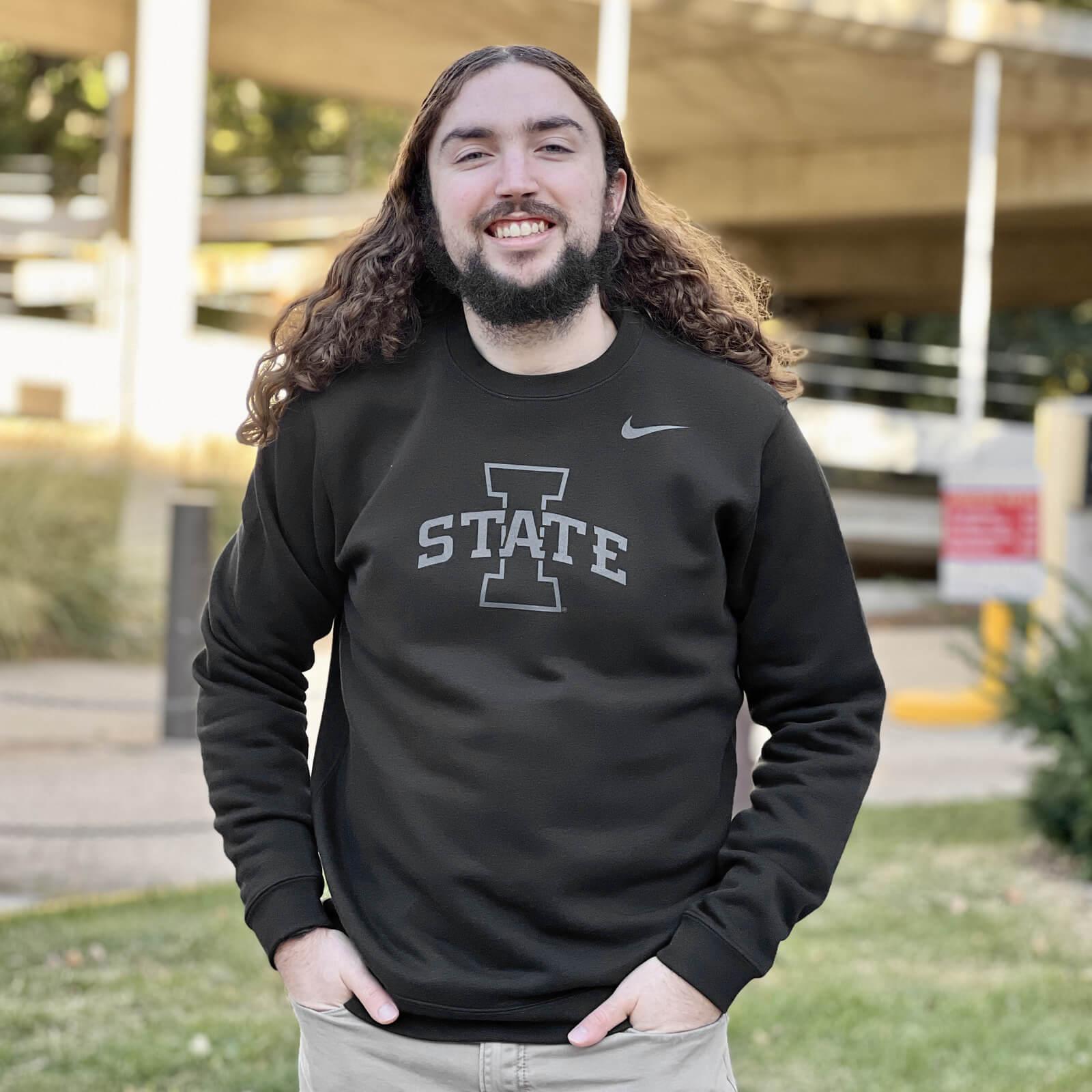 Nike® I-State Black Tonal Crewneck ISU Book Store