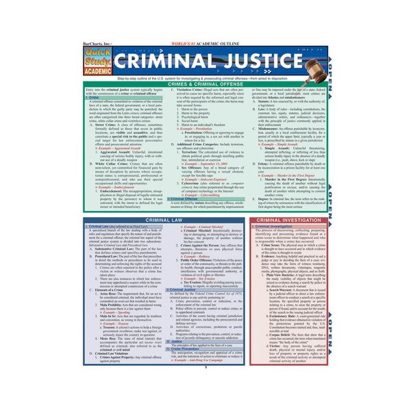 Criminal Justice - Quick Study Guide