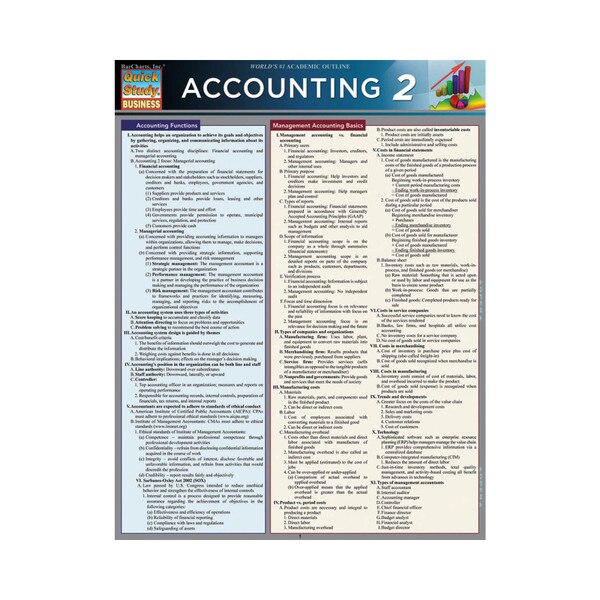 Accounting 2 - Quick Study Guide