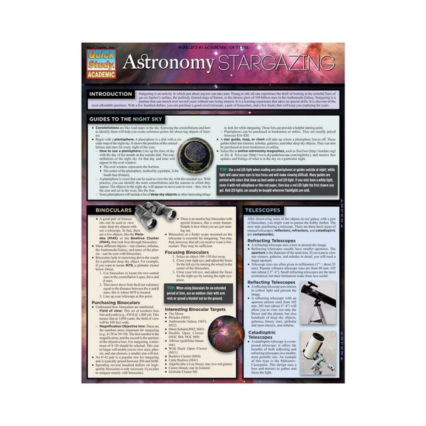 Astronomy: Star Gazing - Quick Study Guide