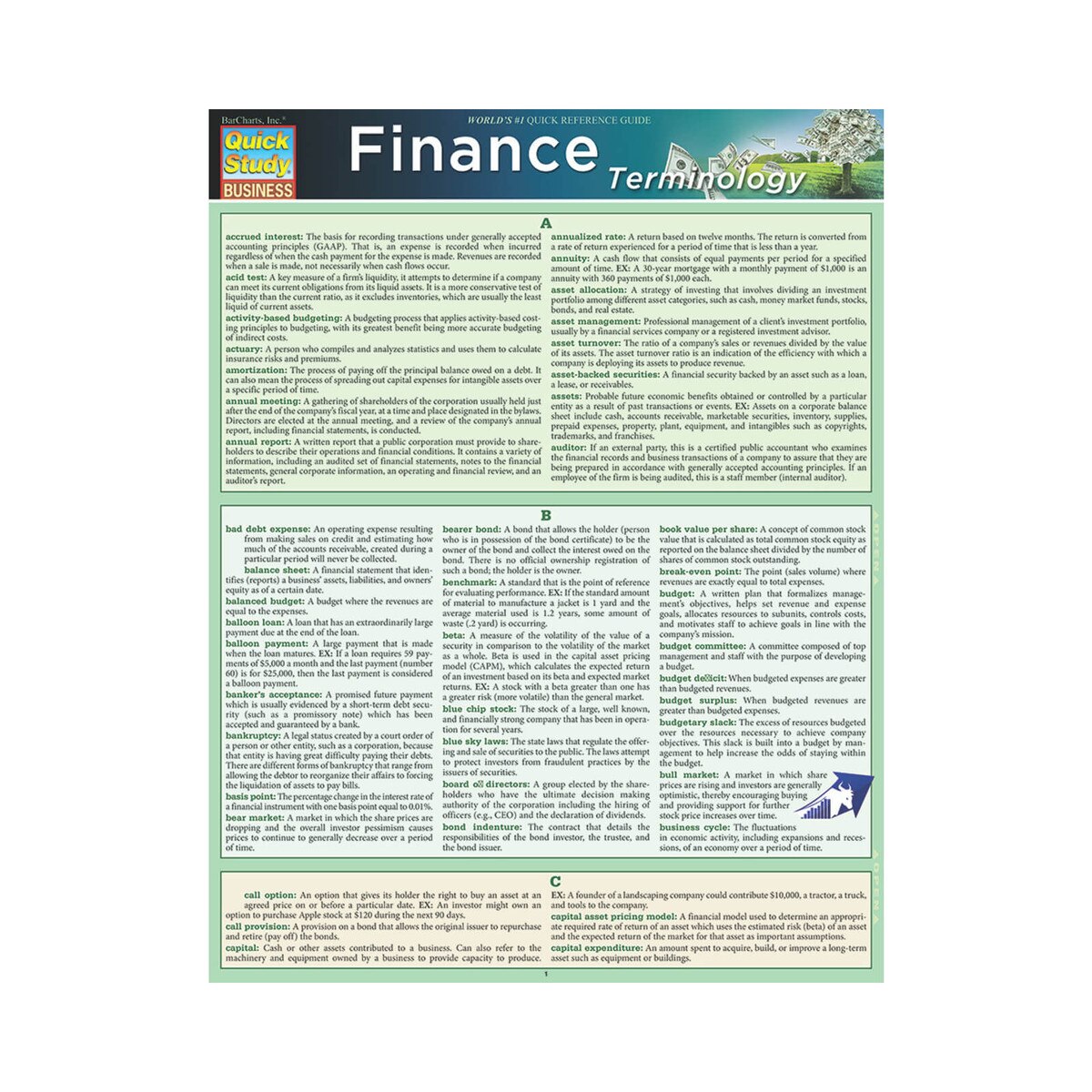 Finance - Quick Study Guide