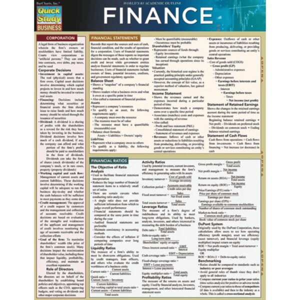 Finance - Quick Study Guide
