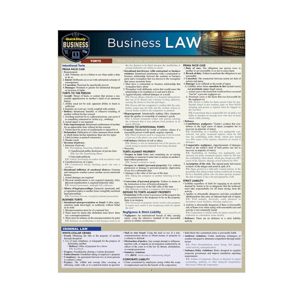 Business Law - Quick Study Guide