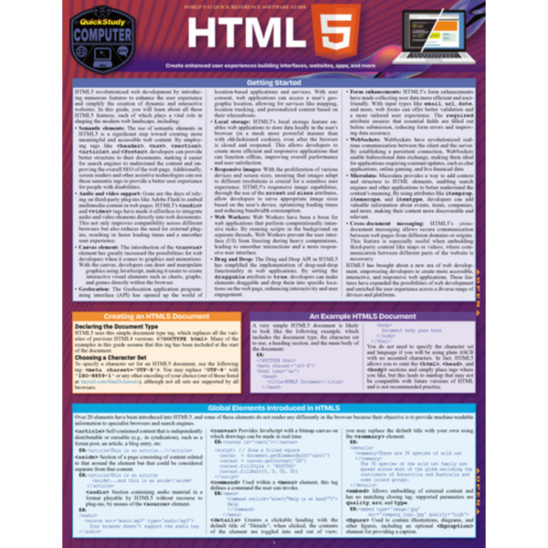 HTML 5-Quick Study Guide
