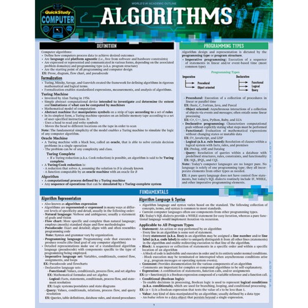 Algorithms Quick Study Guide