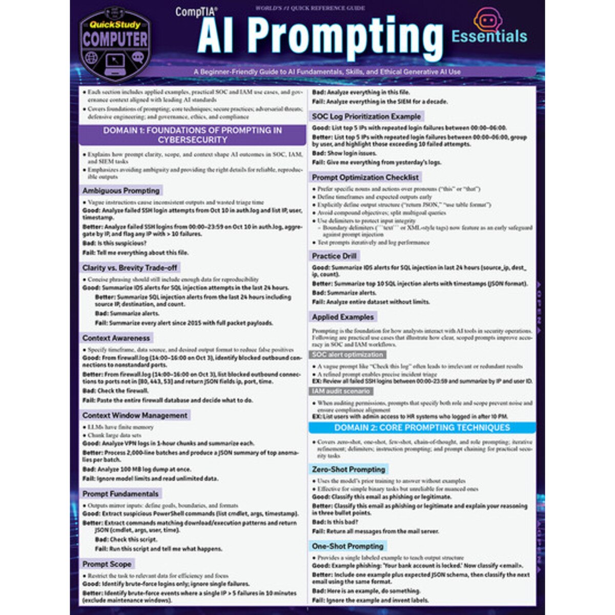 AI Prompting Essentials Quick Study Guide