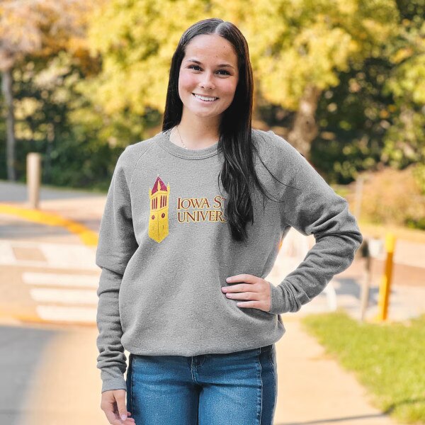 Alternative Apparel Iowa State University Campanile Gray Crew