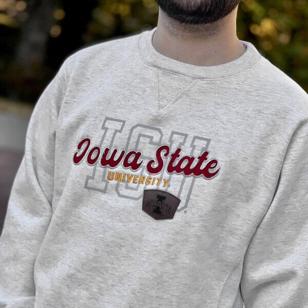 Artisans ISU Iowa State Ash Gray Heavyweight Crew Neck Sweatshirt
