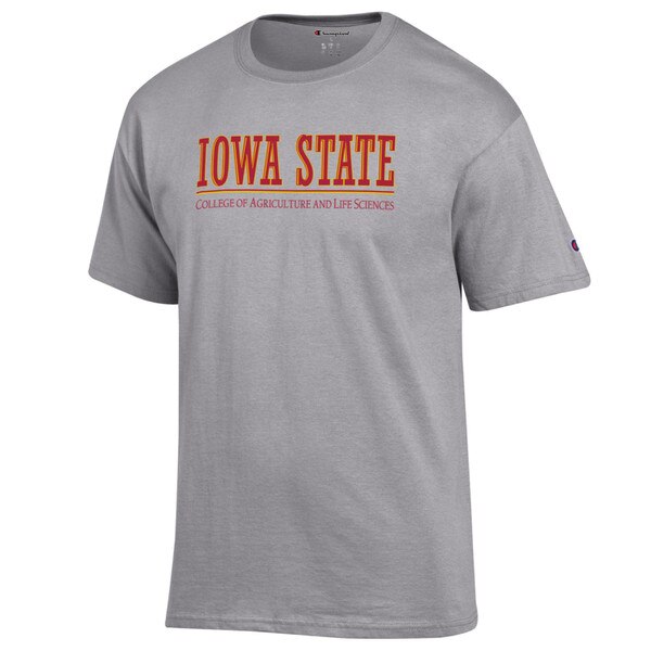 Champion College of Agriculture & Life Sciences I-State Gray Short Sleeve T-shirt-L