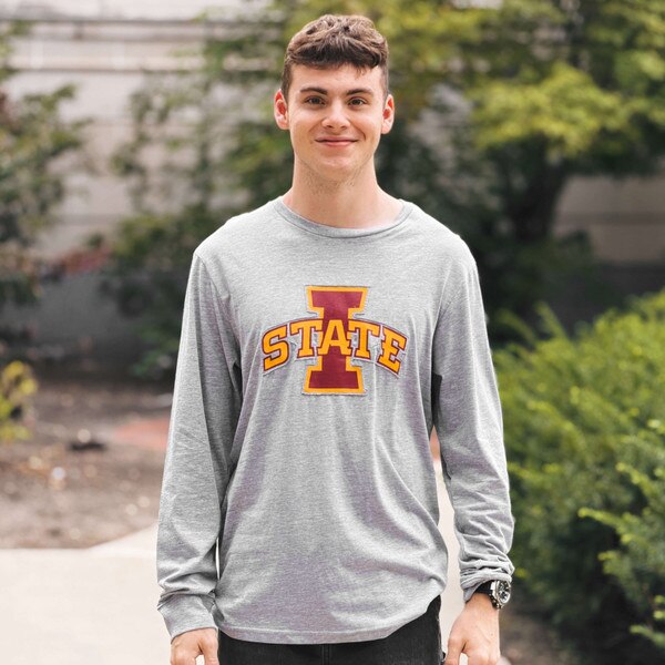 Champion I-State Gray Long Sleeve T-Shirt SMU-L
