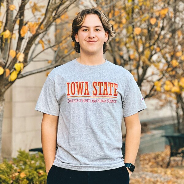 Champion Iowa State College of Health and Human Sciences Gray Short Sleeve T-shirt-SM