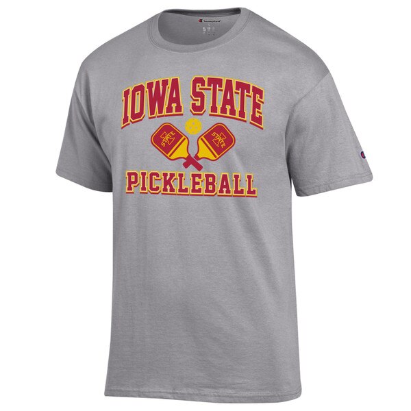 Champion® Iowa State Pickleball Gray Short Sleeve T-Shirt ISU