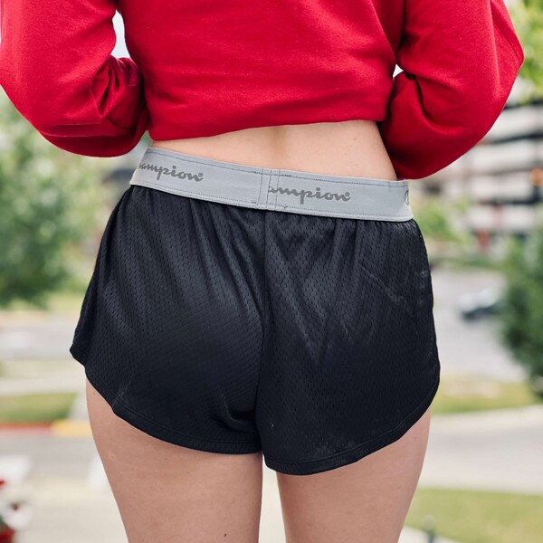 Champion® Women's Iowa State I-State Black Mesh Shorts ISU Book