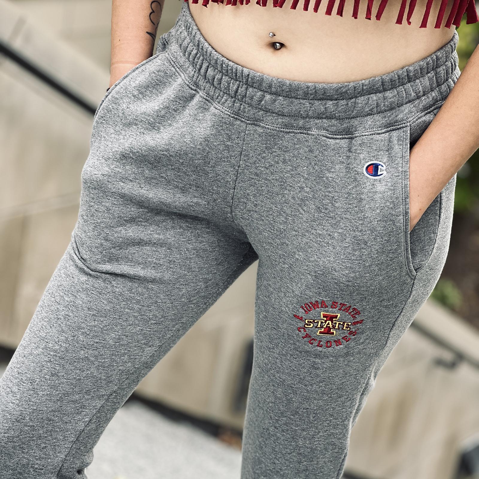 Champion Women's Iowa State I-State Gray Sweatpants | ISU Book Store