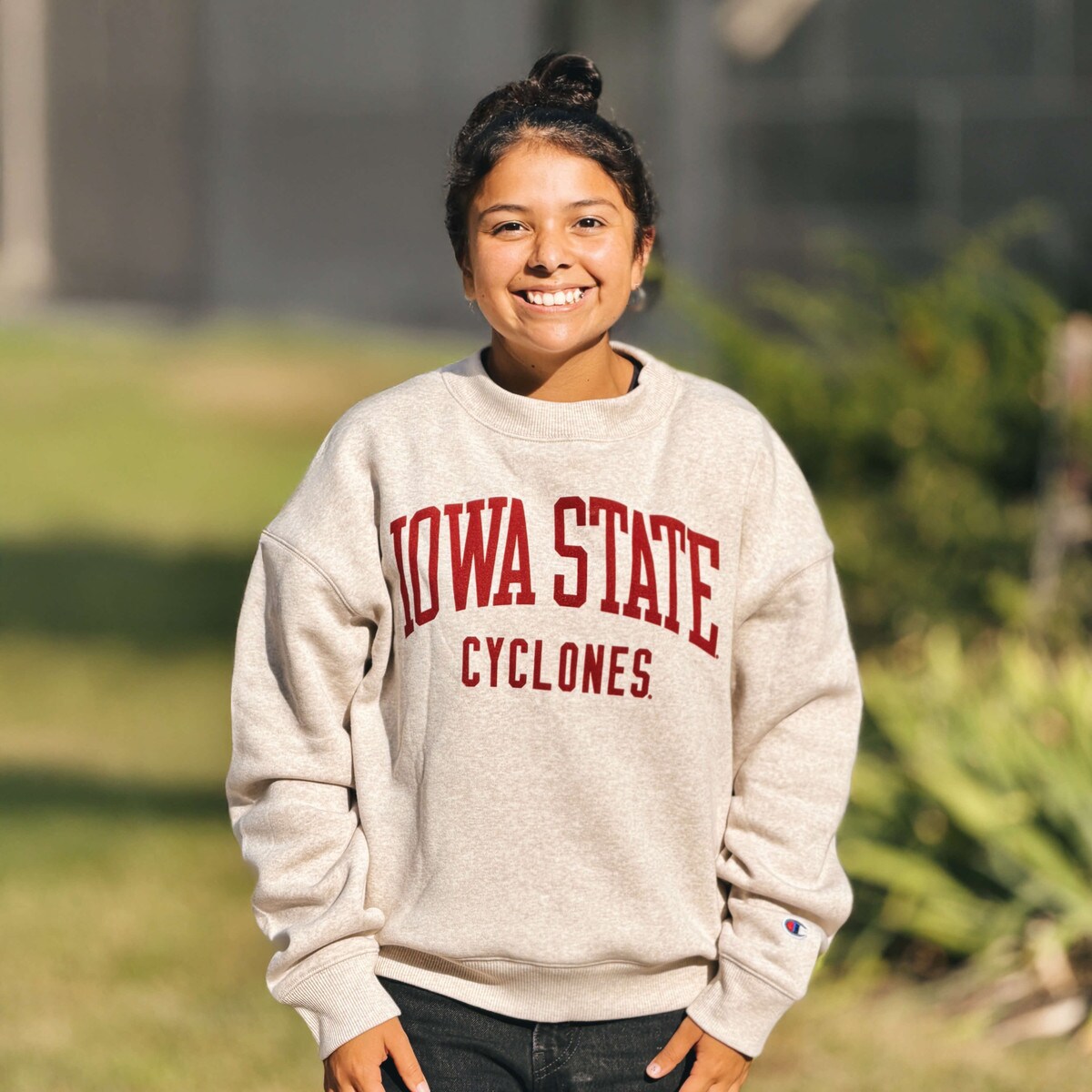 Champion Women's Iowa State Pebblestone Triumph Crewneck Sweatshirt