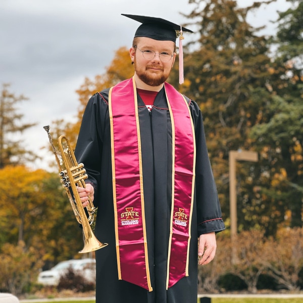 Cyclone Graduation Cardinal & Gold I-State Graduation Stole | ISU Book Store