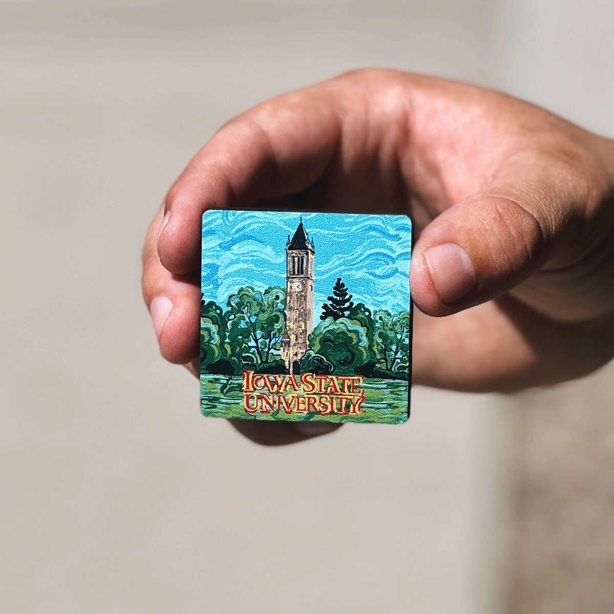 Justin Patten Campanile Iowa State Magnet (2
