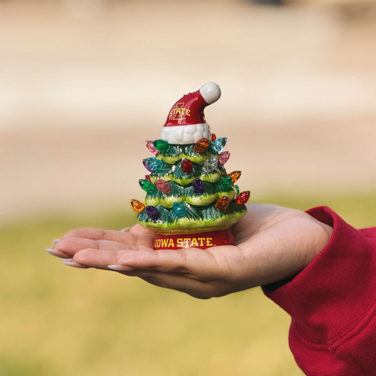 Iowa State LED Tabletop Christmas Tree 4-inch