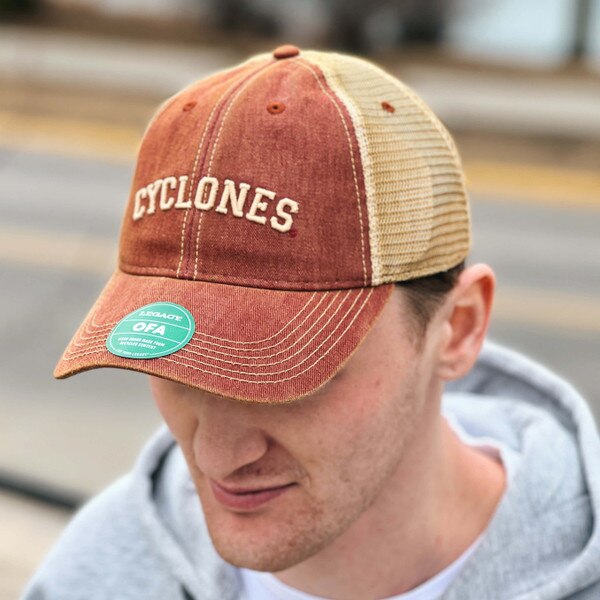 Legacy Cyclones Cardinal Tan Trucker Hat ISU Book Store