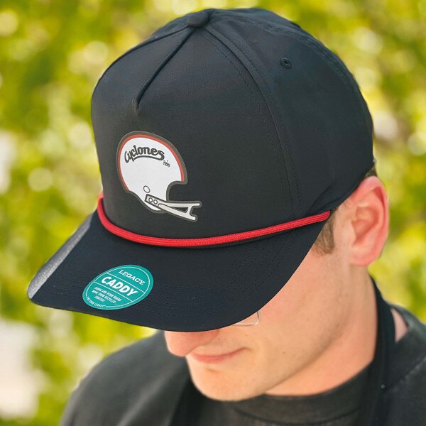 Legacy Cyclones Script Helmet Black Adjustable Hat