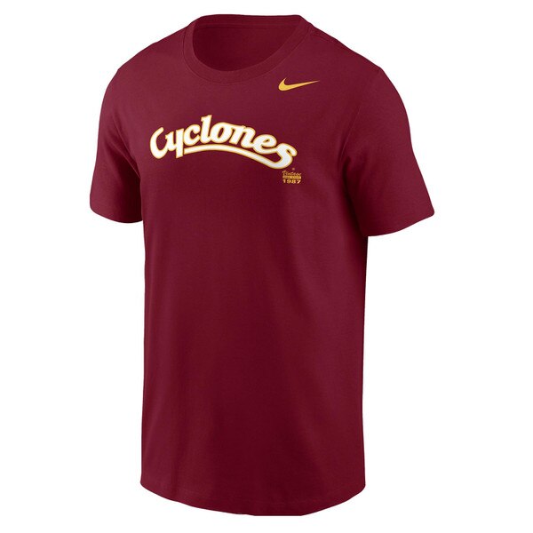 Nike Vintage Cyclones Script Cardinal and Gold Short Sleeve T-shirt ...