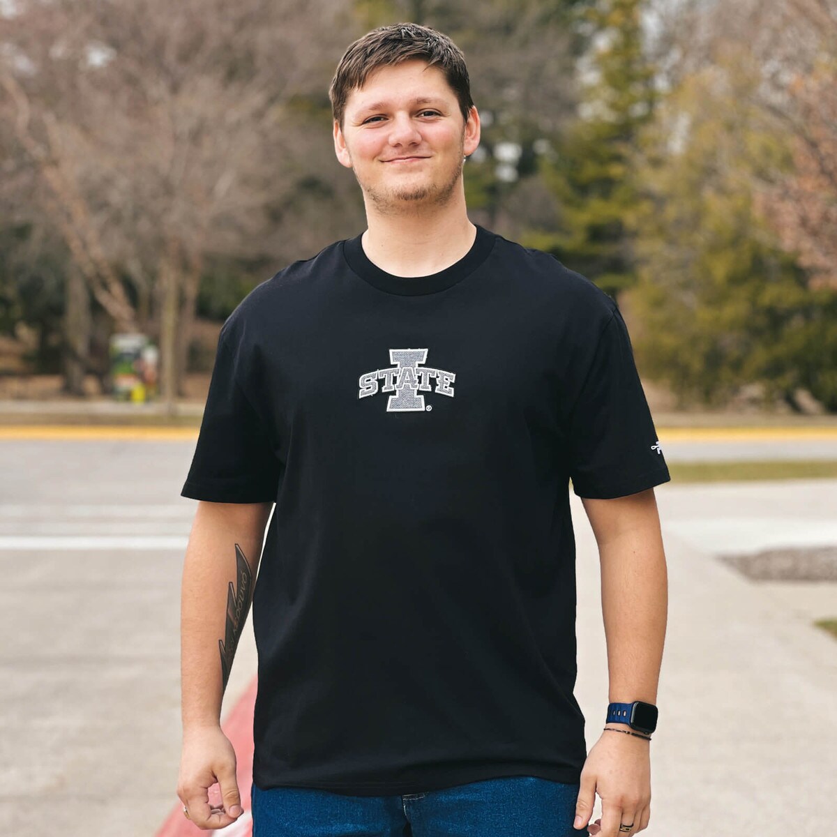 Pro Standard Reverse Terry I-State Black T-Shirt