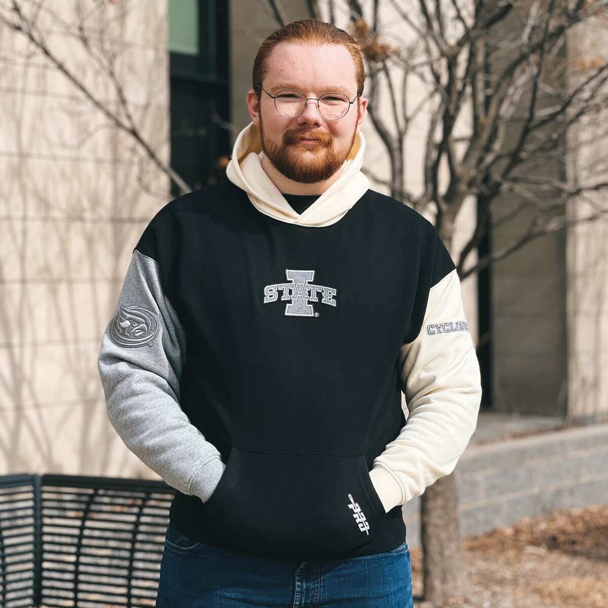 Pro Standard I-State Reverse Terry Color Block Hoodie