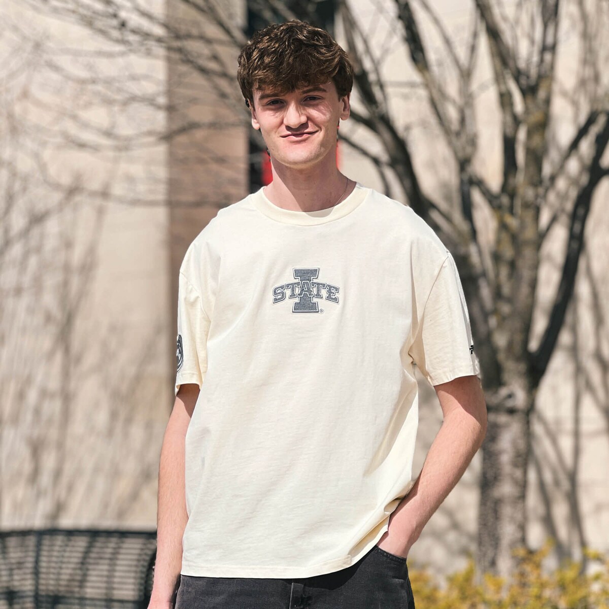 Pro Standard Reverse Terry I-State Off-White T-Shirt