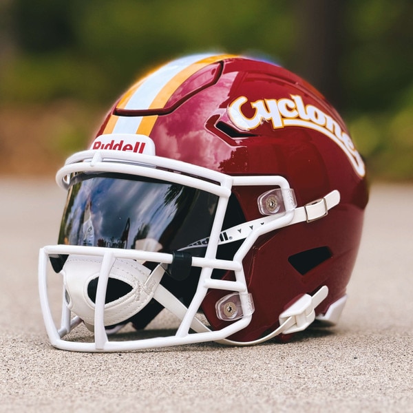 cyclone football helmet Iowa State Cyclones Riddell Speed Display Green Gridiron, Inc 8058703 IOWA STATE CYCLONES 2017 SPECIAL