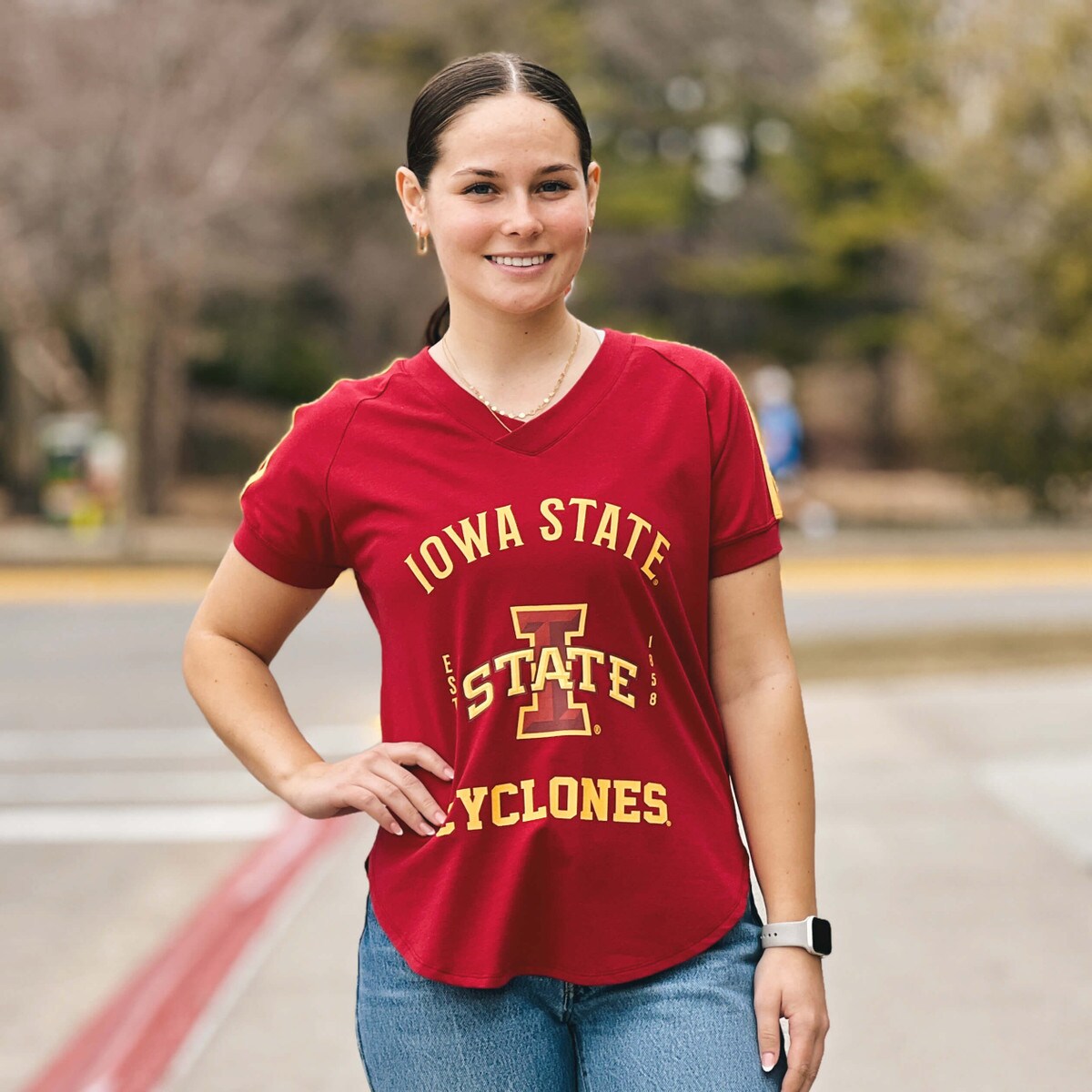 ZooZatz Women's I-State Cyclones Cardinal T-Shirt